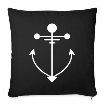 Anchor - Sofa pillowcase 17,3'' x 17,3'' (45 x 45 cm) - black - Front