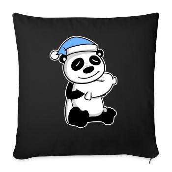 Panda Baby - Sofa pillowcase 17,3'' x 17,3'' (45 x 45 cm) - black - Front