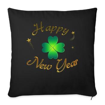 Bonne année ! - Housse de coussin décorative 45 x 45 cm - noir - Devant