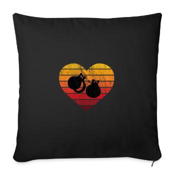 J’adore la musique espagnole avec des castagnettes - Housse de coussin décorative 45 x 45 cm - noir - Devant