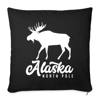 Alaska North Pole - Sofa pillowcase 17,3'' x 17,3'' (45 x 45 cm) - black - Front