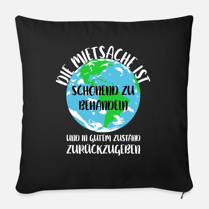 Naturschutz Klima Naturschützer Meer - Sofakissenbezug 45 x 45 cm - Schwarz