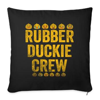 Rubber Duck Rubber Duckie Crew - Sofakissenbezug 45 x 45 cm - Schwarz - Vorne