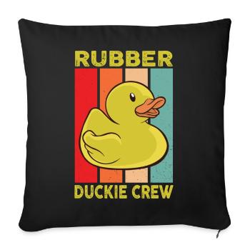 Rubber Duck Rubber Duckie Crew - Sofakissenbezug 45 x 45 cm - Schwarz - Vorne