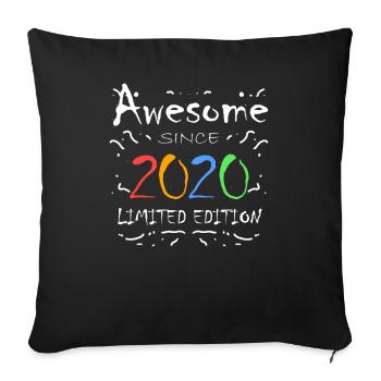 2020 - Millésime 2020 - Fantastique depuis 2020 - Housse de coussin décorative 45 x 45 cm - noir - Devant