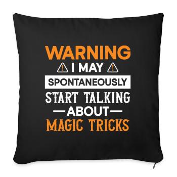 Magician Party Magic Tricks Performer Magician - Sofa pillowcase 17,3'' x 17,3'' (45 x 45 cm) - black - Front