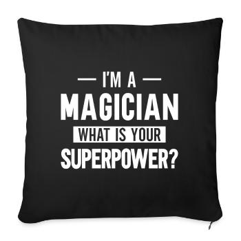 Magician Party Magic Tricks Performer Magician - Sofa pillowcase 17,3'' x 17,3'' (45 x 45 cm) - black - Front