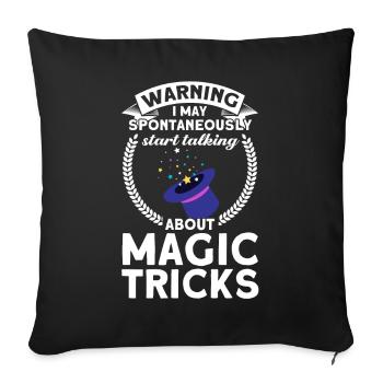 Magician Party Magic Tricks Performer Magician - Sofa pillowcase 17,3'' x 17,3'' (45 x 45 cm) - black - Front