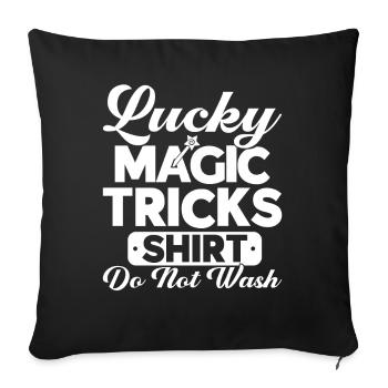 Magician Party Magic Tricks Performer Magician - Sofa pillowcase 17,3'' x 17,3'' (45 x 45 cm) - black - Front