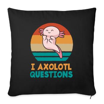 Drôle d’axolotl - Housse de coussin décorative 45 x 45 cm - noir - Devant