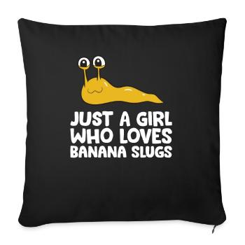 Juste un garçon qui aime les escargots bananes - Housse de coussin décorative 45 x 45 cm - noir - Devant