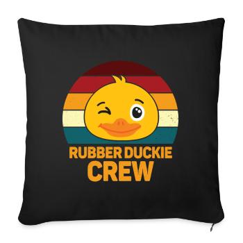 Rubber Duck Rubber Duckie Crew - Sofakissenbezug 45 x 45 cm - Schwarz - Vorne