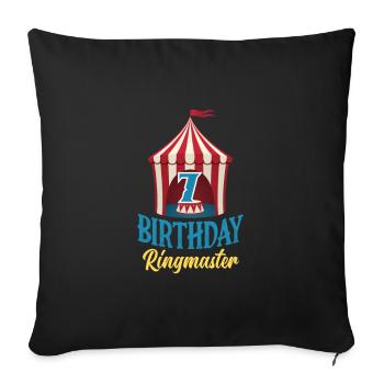 7e anniversaire Directeur de cirque Circus Lover - Housse de coussin décorative 45 x 45 cm - noir - Devant