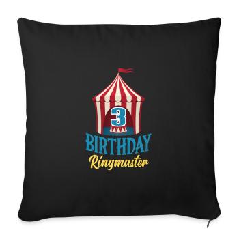 3ème anniversaire Directeur de cirque Circus Lover - Housse de coussin décorative 45 x 45 cm - noir - Devant