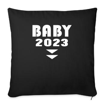 Baby on Board 2023 - Sofa pillowcase 17,3'' x 17,3'' (45 x 45 cm) - black - Front