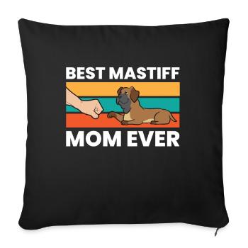 Cane Corso Best Italian Mastiff Mom Ever - Sofa pillowcase 17,3'' x 17,3'' (45 x 45 cm) - black - Front