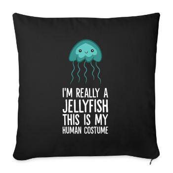 Je suis vraiment une méduse C’est mon - Housse de coussin décorative 45 x 45 cm - noir - Devant