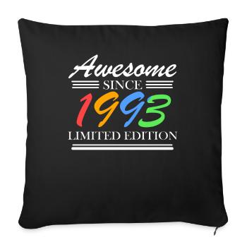 1993 - Jahrgang 1993 - Fantastisch seit 1993 - Sofakissenbezug 45 x 45 cm - Schwarz - Vorne