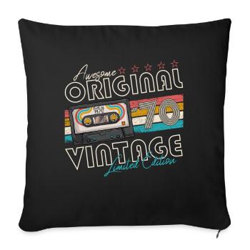 1970 Jahrgang Vintage Retro Geburtstag Geschenk - Sofakissenbezug 45 x 45 cm - Schwarz - Vorne