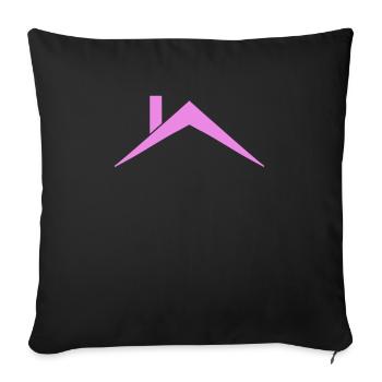 House Roof Roofer - Sofa pillowcase 17,3'' x 17,3'' (45 x 45 cm) - black - Front