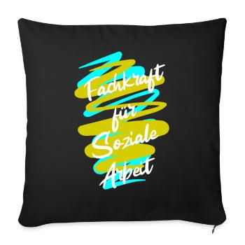 Soziale Arbeit - Sofakissenbezug 45 x 45 cm - Schwarz - Vorne