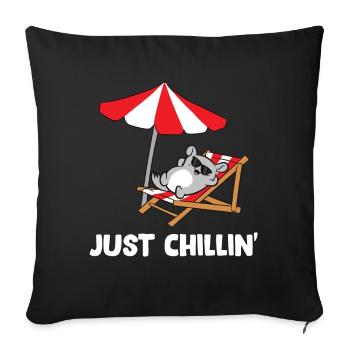 Mignon Chinchillin Chinchilla Propriétaire Drôle d’animal de compagnie - Housse de coussin décorative 45 x 45 cm - noir - Devant