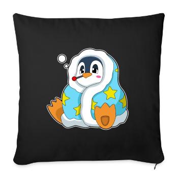 Thermomètre clinique Penguin - Housse de coussin décorative 45 x 45 cm - noir - Devant