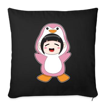 Costume de Fille Pingouin - Housse de coussin décorative 45 x 45 cm - noir - Devant