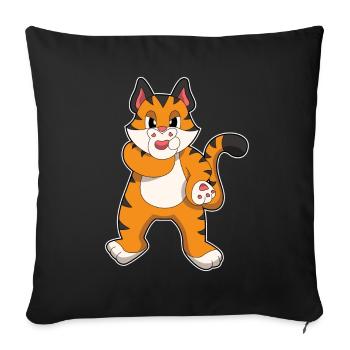 Funny Tiger - Sofa pillowcase 17,3'' x 17,3'' (45 x 45 cm) - black - Front