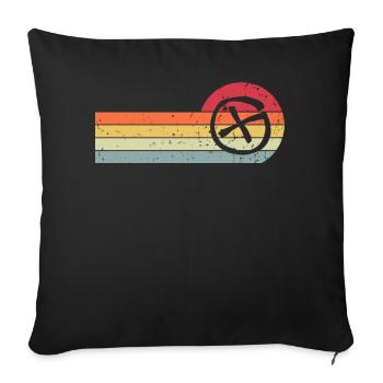 Geocache Geocaching Geocacher Retro Vintage - Sofa pillowcase 17,3'' x 17,3'' (45 x 45 cm) - black - Front
