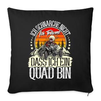 Quad ATV Offroad Quadfahrer - Sofakissenbezug 45 x 45 cm - Schwarz - Vorne