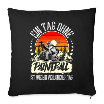 Paintball - Sofakissenbezug 45 x 45 cm - Schwarz - Vorne