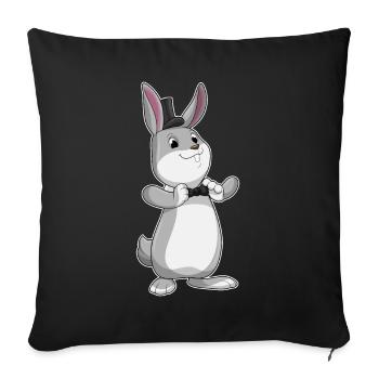 Bunny Gentleman Top Hat - Sofa pillowcase 17,3'' x 17,3'' (45 x 45 cm) - black - Front