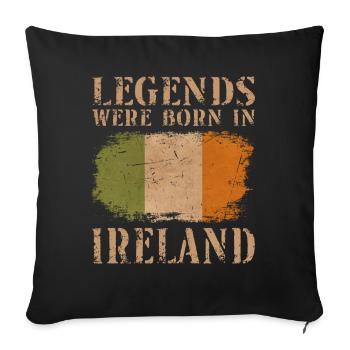 Vintage Design Irish Flag Ireland - Sofa pillowcase 17,3'' x 17,3'' (45 x 45 cm) - black - Front