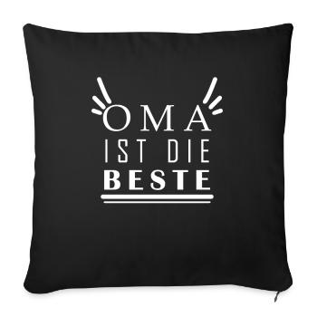 Oma ist die Beste - Sofakissenbezug 45 x 45 cm - Schwarz - Vorne