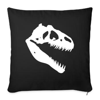 Head of Tyrannosaurus Rex - Sofa pillowcase 17,3'' x 17,3'' (45 x 45 cm) - black - Front