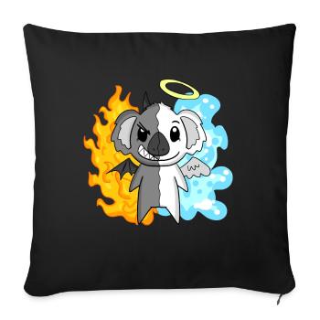 Koala - Angels and Devils - Sofa pillowcase 17,3'' x 17,3'' (45 x 45 cm) - black - Front