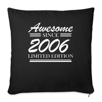 2006 - Housse de coussin décorative 45 x 45 cm - noir - Devant
