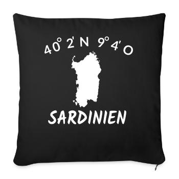 Sardaigne Vacances Sardegna Italie Idée cadeau - Housse de coussin décorative 45 x 45 cm - noir - Devant