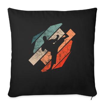 Karaté - Housse de coussin décorative 45 x 45 cm - noir - Devant
