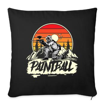 Paintball - Housse de coussin décorative 45 x 45 cm - noir - Devant