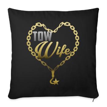 Conducteur de dépanneuse - Housse de coussin décorative 45 x 45 cm - noir - Devant