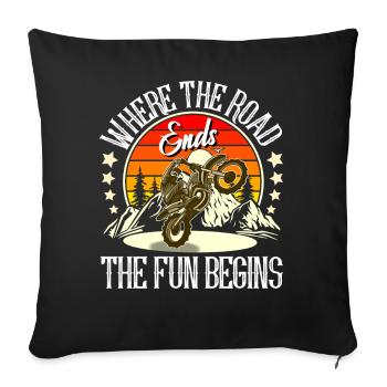 Motocross - Sofakissenbezug 45 x 45 cm - Schwarz - Vorne