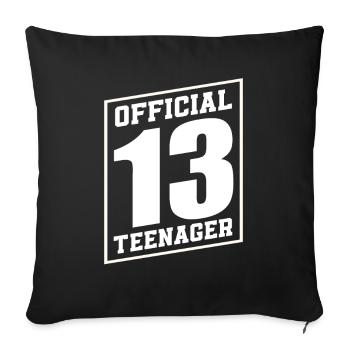 13th Birthday Boys Girls - Sofa pillowcase 17,3'' x 17,3'' (45 x 45 cm) - black - Front