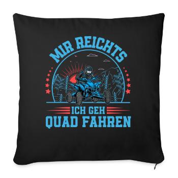 Quad ATV Offroad Quadfahrer - Sofakissenbezug 45 x 45 cm - Schwarz - Vorne