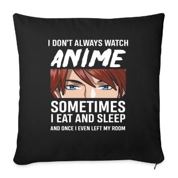 Anime - Sofa pillowcase 17,3'' x 17,3'' (45 x 45 cm) - black - Front