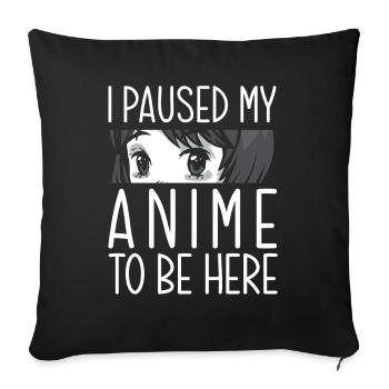 Anime Break Otaku Anime Lover Gift - Sofa pillowcase 17,3'' x 17,3'' (45 x 45 cm) - black - Front