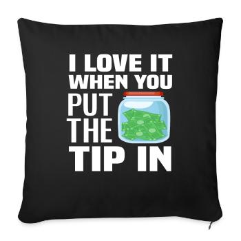 Bartender Tip Waiter Gift - Sofa pillowcase 17,3'' x 17,3'' (45 x 45 cm) - black - Front
