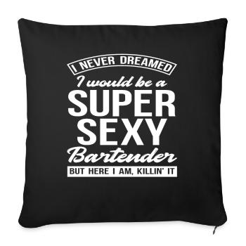 Barkeeper - Sofakissenbezug 45 x 45 cm - Schwarz - Vorne