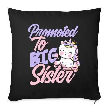 Offspring Girl Sister - Sofa pillowcase 17,3'' x 17,3'' (45 x 45 cm) - black - Front